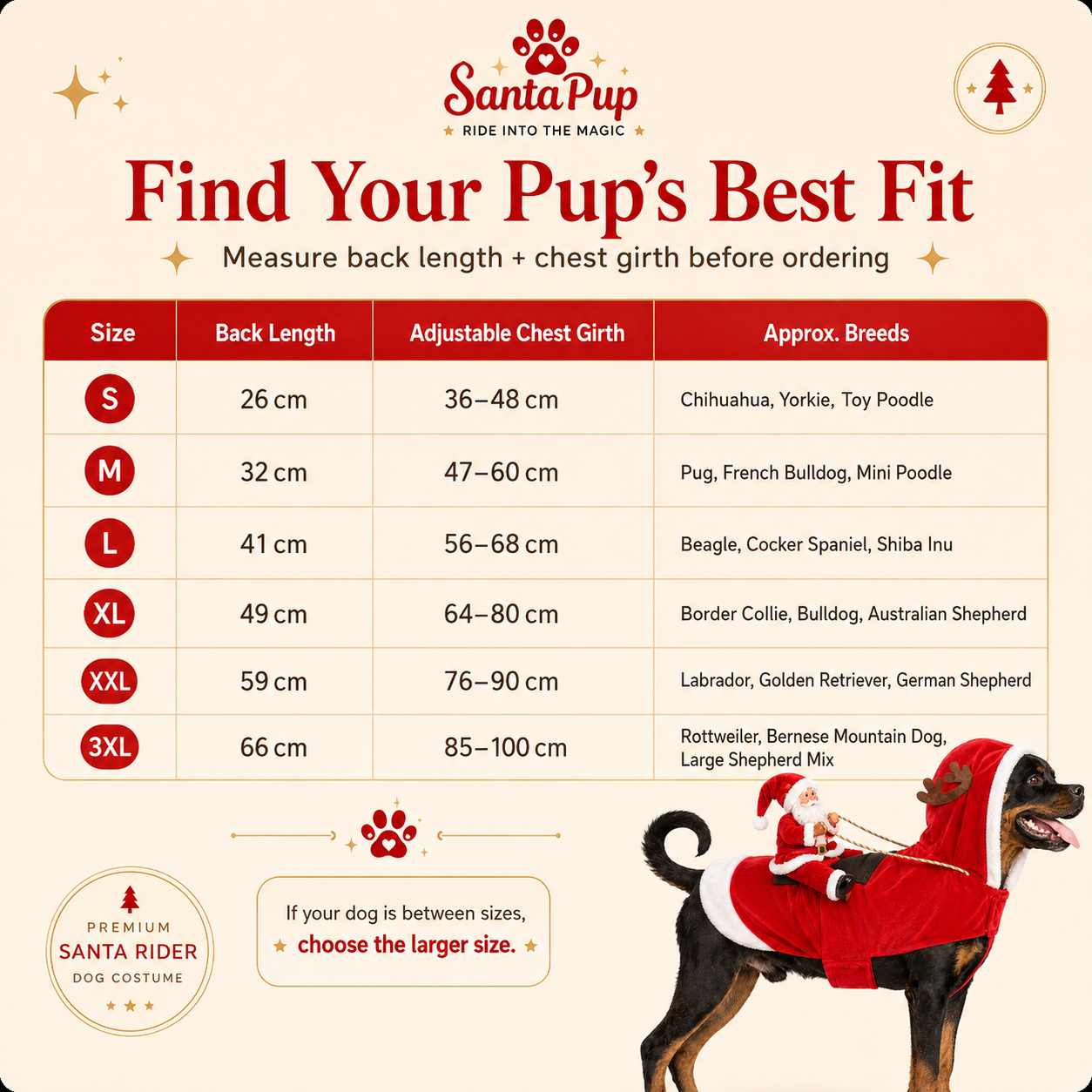 SantaPup™ Riding Santa Costume