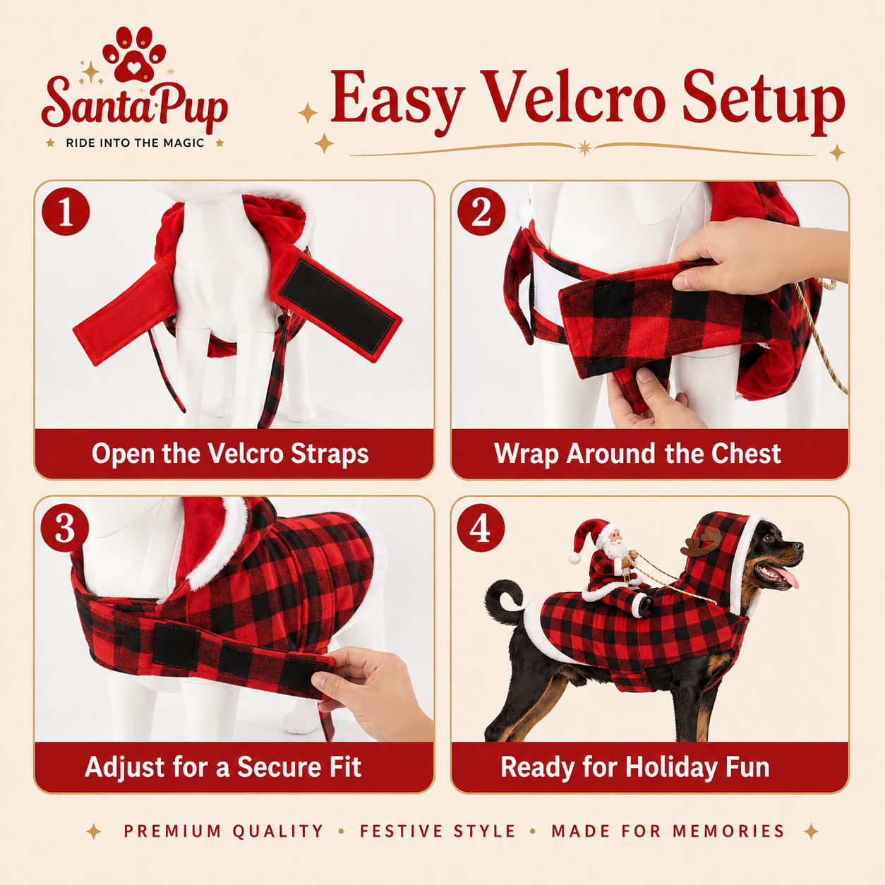 SantaPup™ Riding Santa Costume